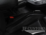 BLACK STITCH LEATHER 2X CAR KEY HOLDER PROTECTOR FITS AUDI TT MK3 2015-2020