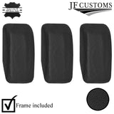 FOR VW GOLF MK2 JETTA 83-92 3X BLACK LEATHER DASHBOARD BLANK TRIMS + FRAMES