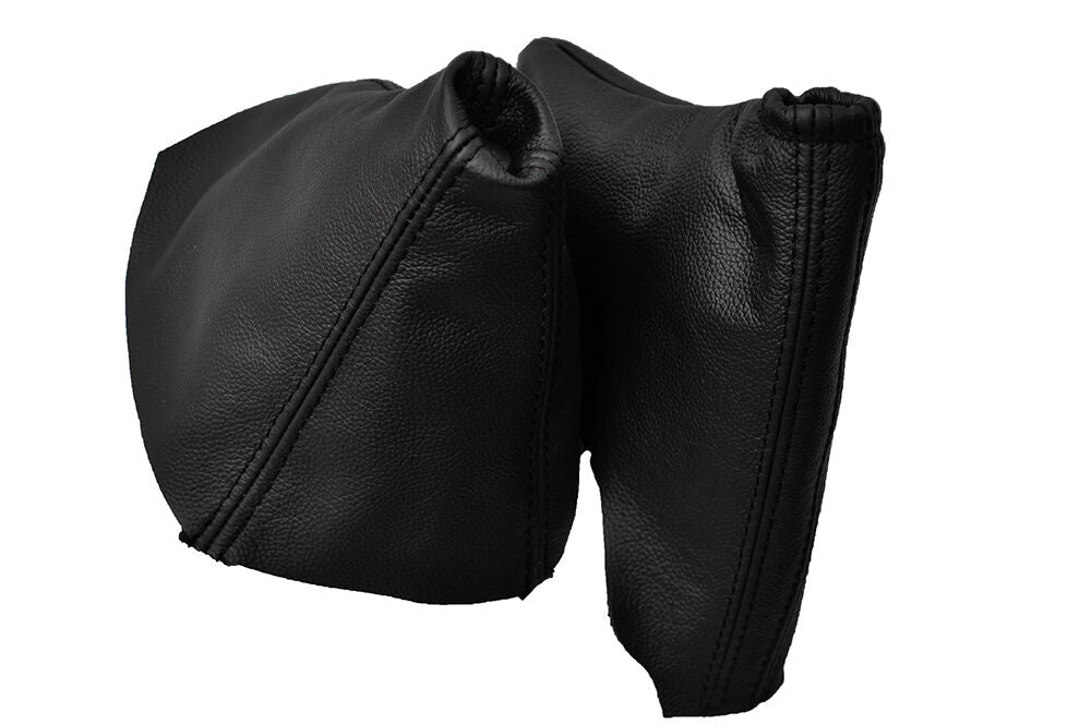 BLACK DOUBLE STITCH FITS VAUXHALL ASTRA OPEL MK5 H MK V 2004-2010 GAITERS SET