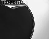 BLACK & WHITE VINYL CUSTOM FOR YAMAHA XL700 XL1200 98-04 FRONT REAR SEAT COVERS