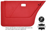 RED LEATHER 2X REAR DOOR CARD COVERS FITS BMW 5 SERIES E28 81-87 CUSTOM NEW