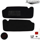 DARK RED CROSS STITCH SUEDE 2X SUN VISOR COVERS FOR AUDI A3 RS3 8V 13-20 SALOON