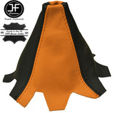 ORANGE BLACK LEATHER MANUAL GAITER FOR VW T5 TRANSPORTER MULTIVAN 2003-2010