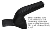BLACK STITCH  LEATHER HANDBRAKE GAITER FITS HYUNDAI I30 2011-2014 CUSTOM NEW