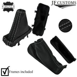 L GREY STITCH LEATHER AUTO GEAR+HANDBRAKE + PLASTIC FRAMES FOR VOLVO XC70 05-07