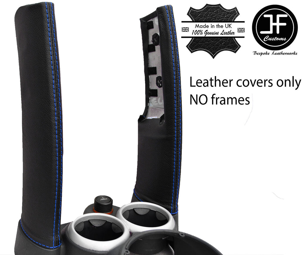 BLUE STITCH 2X DOWN TUBES LEATHER COVERS FITS BMW MINI COOPER S R50 R53 01-06