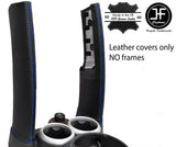 BLUE STITCH 2X DOWN TUBES LEATHER COVERS FITS BMW MINI COOPER S R50 R53 01-06
