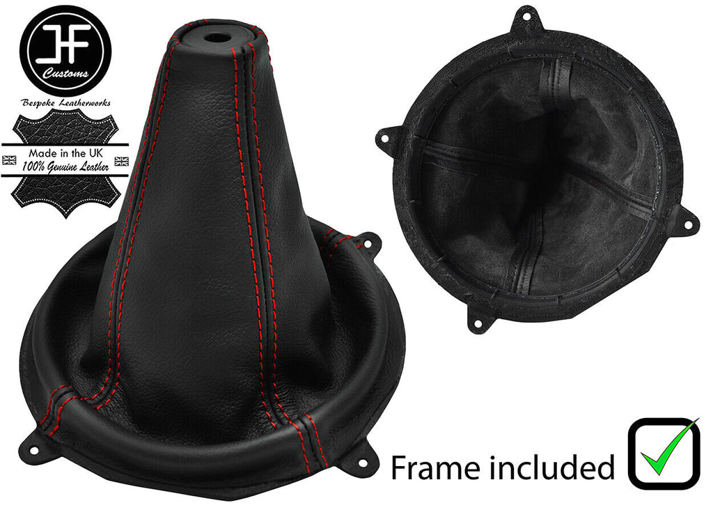 RED STITCH LEATHER MANUAL GEAR+PLASTIC FRAME FITS SSANGYONG KYRON 05-15