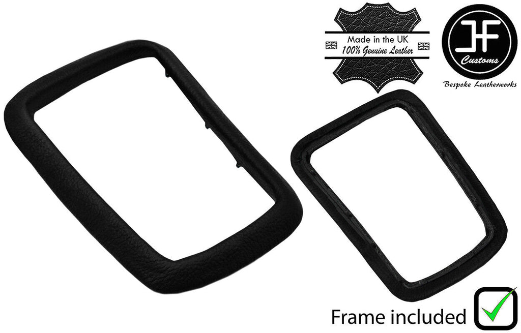 BLACK LEATHER AUTOMATIC GEAR SURROUND PLASTIC FRAME FITS SAAB 9-5 95 1998-2010