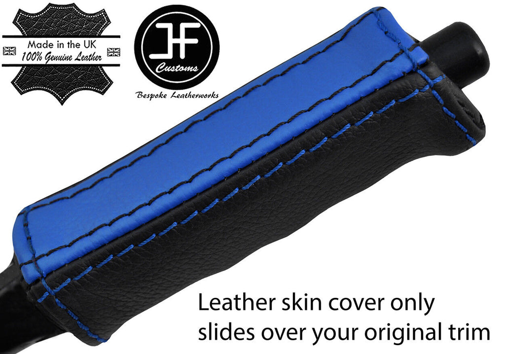 BLACK & BLUE STRIPE HANDBRAKE HANDLE LEATHER COVER FITS BMW Z3 1995-2004