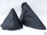 FITS NISSAN 350Z GEAR & HANDBRAKE GAITER LEATHER BLACK CUSTOM NEW MADE IN UK