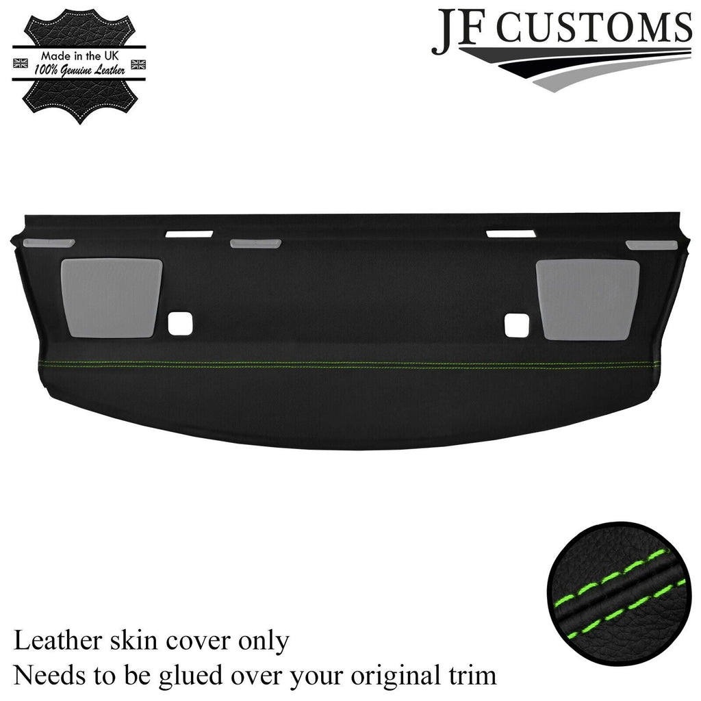 FITS BMW E90 3 SERIES 320D 05-11 L GREEN STITCH REAR PARCEL SHELF LEATHER COVER