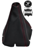 RED STITCHING MANUAL LEATHER GEAR GAITER FITS LEXUS IS200 IS300 1998-2005