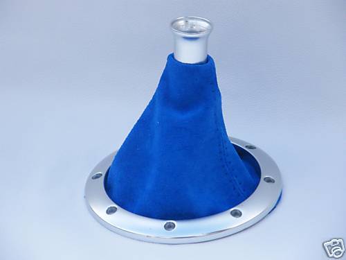 FITS AUDI TT BLUE SUEDE GEAR GAITER LEATHER SHIFT BOOT NEW CUSTOM NEW MADE IN UK