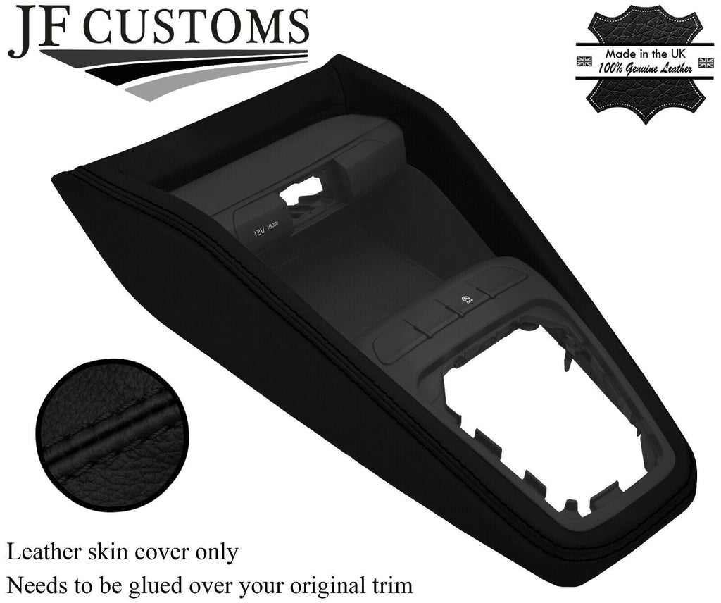 BLACK STITCH LEATHER CENTRE CONSOLE GEAR SURROUND TRIMN FITS KIA STONIC 17-21