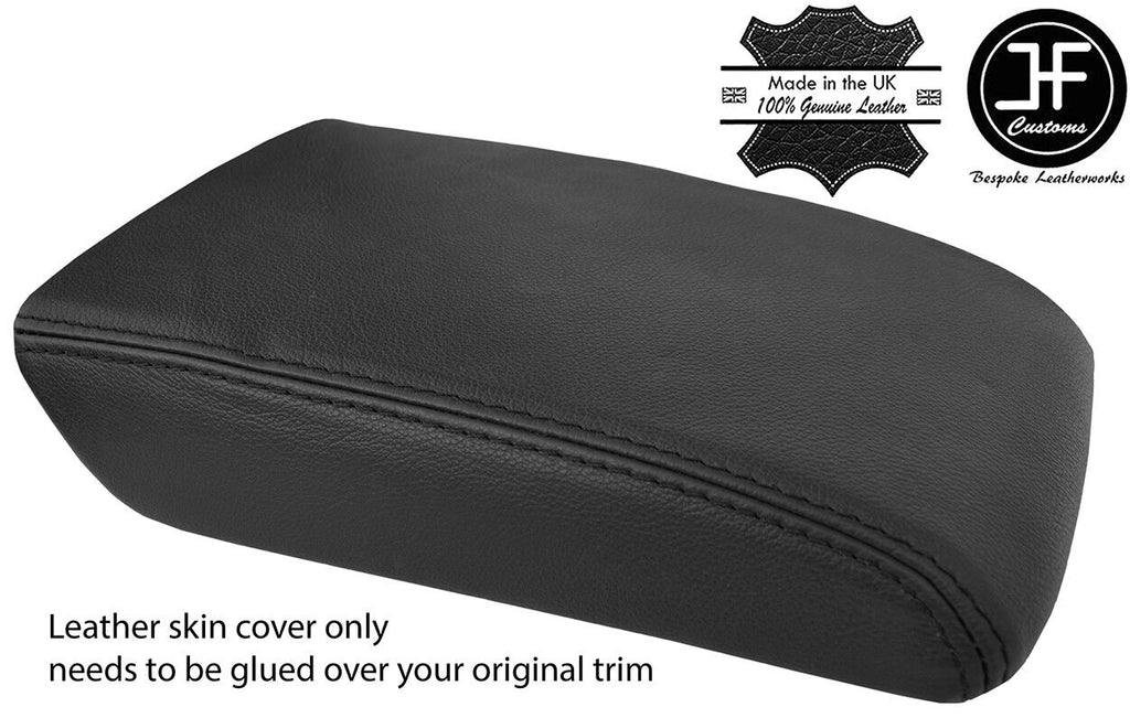BLACK GENUINE REAL LEATHER ARMREST LID COVER FITS VW PASSAT B8 2015-2018
