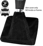 BLACK STITCH REAL SUEDE MANUAL GEAR GAITER FITS MERCEDES GLA CLASS 2014-2018