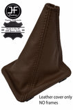 BROWN TOP GRAIN REAL LEATHER GEAR GAITER FITS VW GOLF MK1 RABBIT JETTA CABRIO