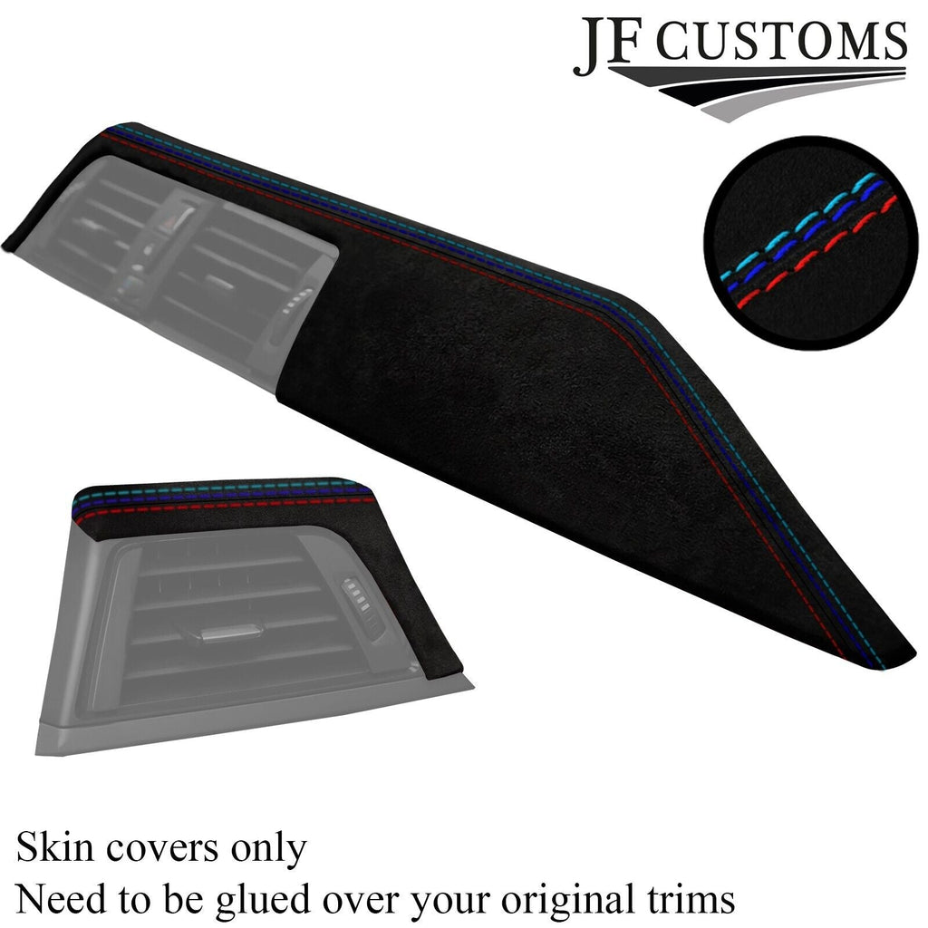 TRI STITCH SUEDE 2X FRONT DASH TRIM COVERS FITS BMW F30 F31 11-18 CUSTOM NEW