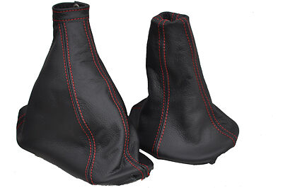 FITS FIAT MAREA GEAR + HANDBRAKE GAITER RED STITCHING CUSTOM NEW MADE IN UK