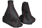 FITS FIAT MAREA GEAR + HANDBRAKE GAITER RED STITCHING CUSTOM NEW MADE IN UK