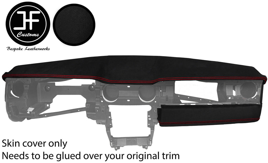 RED STITCH TOP DASH DASHBOARD LUXE SUEDE COVER FITS FORD MUSTANG 2005-2009