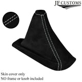 WHITE STITCHING REAL SUEDE HANDBRAKE GAITER FITS RENAULT MEGANE COUPE MK3 08-16