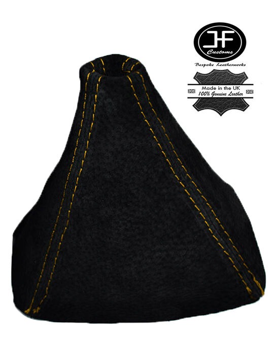 YELLOW STITCH REAL SUEDE GEAR GAITER SHIFT BOOT FITS HONDA S2000 1999-2009