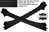 BLACK STITCHING 2X A POST PILLAR LEATHER SKIN COVERS FITS VW GOLF MK3 III CABRIO