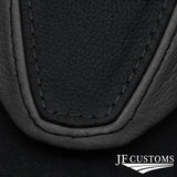 FOR MAZDA 6 MK2 08-12 D GREY & BLACK LEATHER COVERED STEERING WHEEL TRIM + FRAME