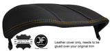 YELLOW STITCH BINNACLE SPEEDO HOOD REAL LEATHER COVER FITS JAGUAR F TYPE 2012-17
