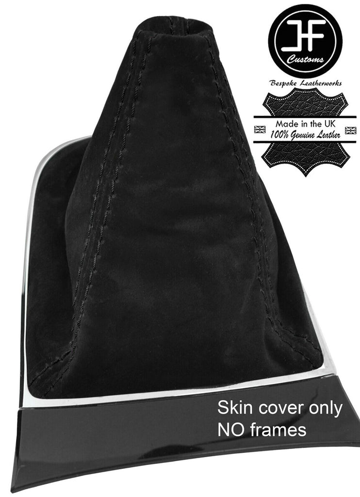 BLACK STITCHING REAL SUEDE MANUAL GEAR GAITER FOR VAUXHALL OPEL MOKKA 2012-2018
