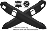 BLACK STITCH 2X FRONT DOOR ARMREST NAPPA LEATHER COVERS FITS AUDI TT MK2 06-14