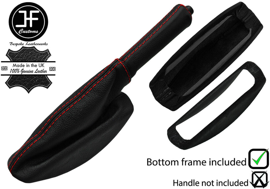 RED STITCH LEATHER HANDBRAKE GAITER+FRAME+HANDLE FOR LOTUS ELISE EXIGE 96-14