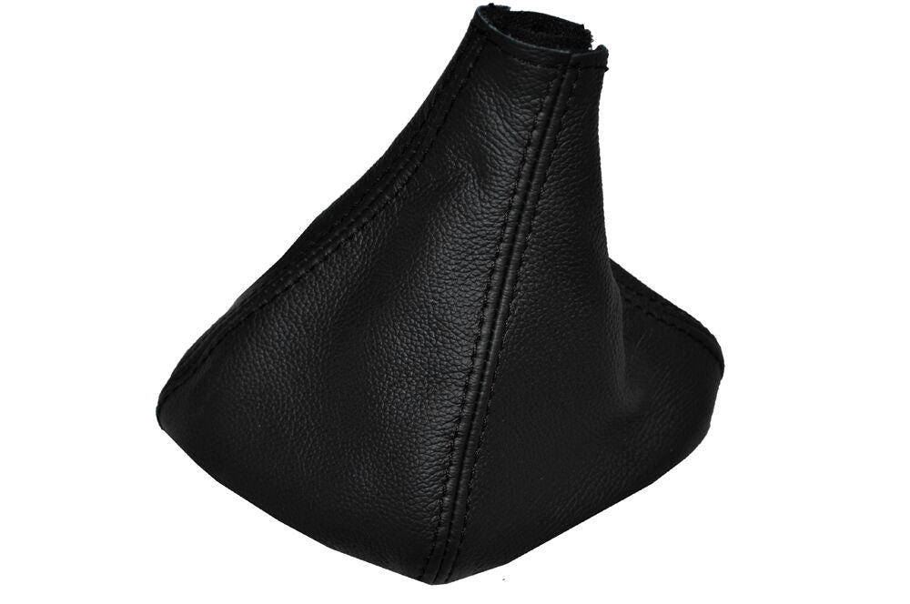 BLACK STITCHING LEATHER MANUAL GEAR GAITER FITS FIAT PANDA 2009-2014 CUSTOM NEW
