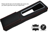 RED STITCH CENTRE CONSOLE & ARMREST LEATHER COVERS FITS JENSEN HEALEY 72-75