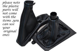BLUE STITCH FITS Opel Vauxhall ZAFIRA A GEAR+HANDBRAKE GAITER REAL LEATHER