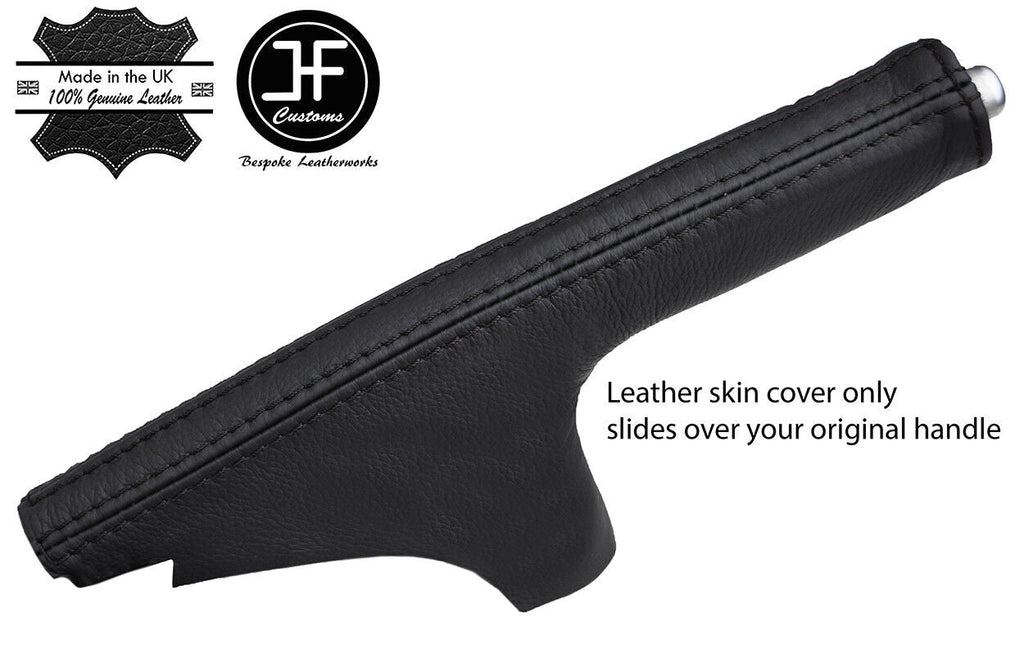 BLACK STITCH TOP GRAIN LEATHER SLIM HANDBRAKE GAITER FITS 350Z Z33 2002-2009