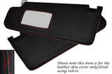 RED STITCHING FITS VW SCIROCCO 2008-2013 2X SUN VISORS LEATHER COVERS ONLY