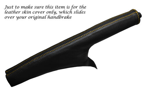 YELLOW STITCHING FITS NISSAN JUKE 2010-2013 + LEATHER HANDBRAKE GAITER ONLY
