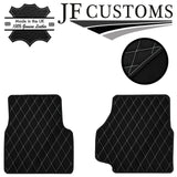 WHITE DIAMOND STITCH VINYL 2X TAILORED FLOOR MAT CARPETS FOR DEFENDER 90 110