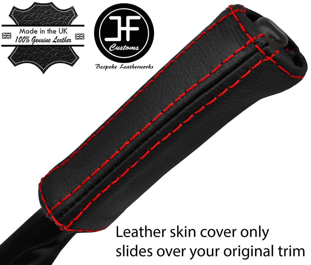 RED STITCH REAL LEATHER HANDBRAKE HANDLE COVER FITS SUBARU BRAT PICKUP BRUMBY