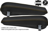 YELLOW STITCH 2X ARMREST SKIN COVERS FITS MERCEDES V CLASS VITO W638 1996-2003