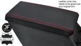 RED STITCHING ARMREST LID LEATHER COVER FITS VOLVO 480 CUSTOM NEW MADE IN UK