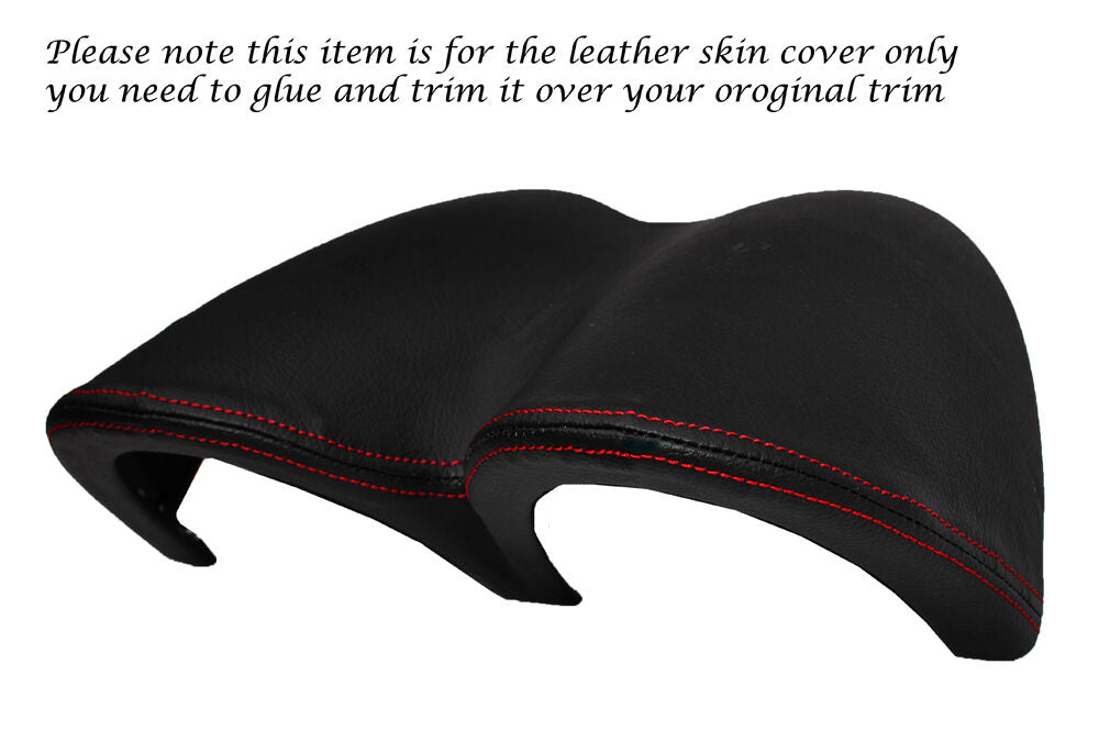 RED STITCH SPEEDO HOOD SURROUND LEATHER SKIN COVER FITS VW LUPO 1998-2005