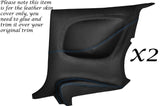 BLUE STITCHING 2x REAR DOOR CARD LEATHER SKIN COVERS FITS MITSUBISHI FTO 94-01