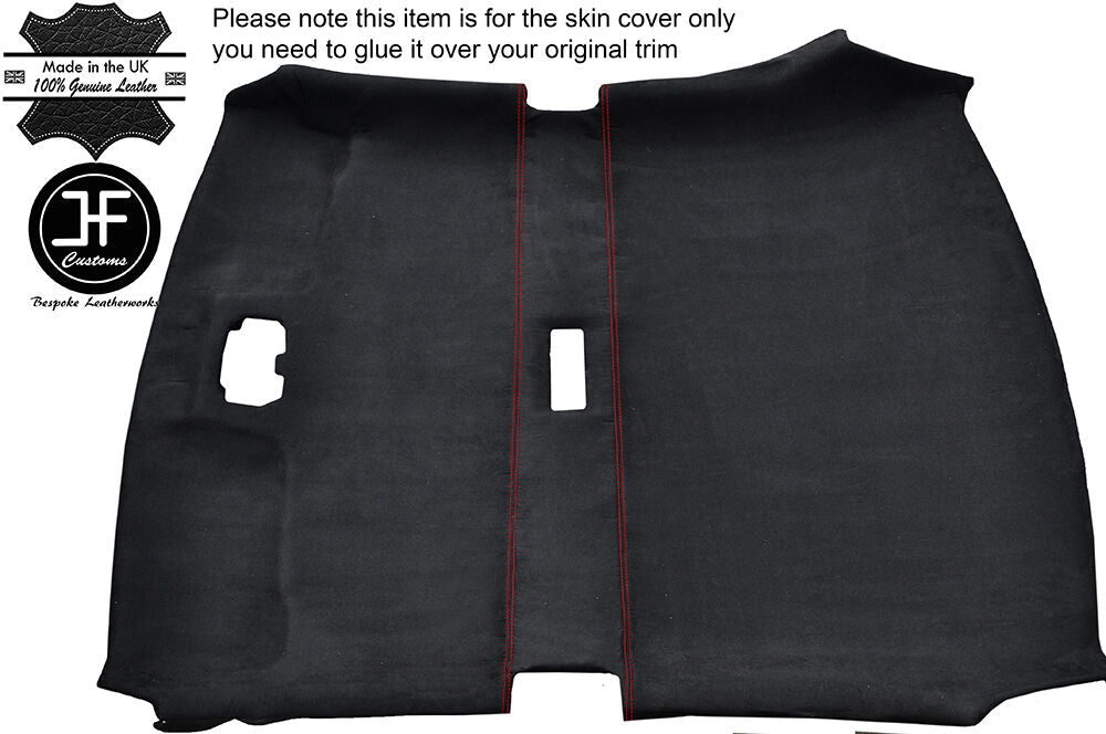 RED STITCH ROOF HEADLINING LUXE SUEDE COVER FITS SUBARU IMPREZA WRX STI 02-07