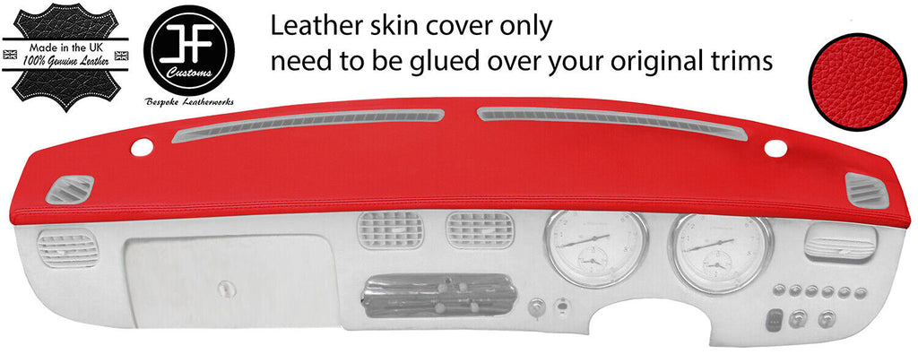 RED TOP GRAIN REAL LEATHER TOP DASH DASHBOARD COVER FITS NISSAN FIGARO