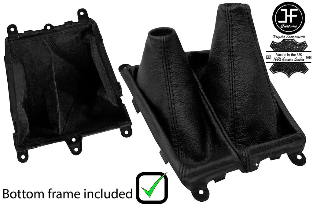 BLACK REAL LEATHER MANUAL GEAR & HI LOW GAITER + FRAME FOR FORD RANGER 06-11