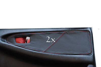 FITS TOYOTA MR2 89-00 2 x DOOR CARD COVERS LEATHER red CUSTOM NEW MADE IN UK